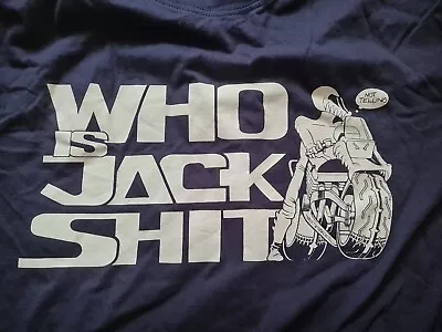 Buy L Haynes  Who Is Jack Sh!t  Navy Bloodrunners T-shirt By Andy Sparrow • 26£
