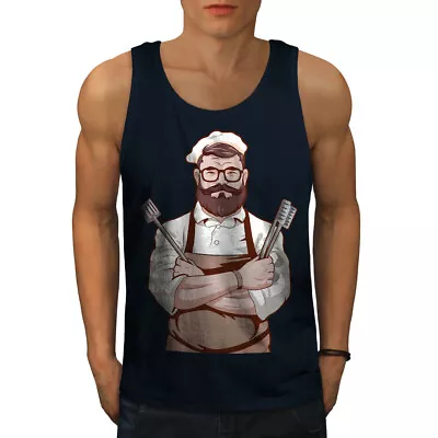 Buy Wellcoda Confident Chef With Beard And Culinary Tools Mens Tank Top • 17.99£