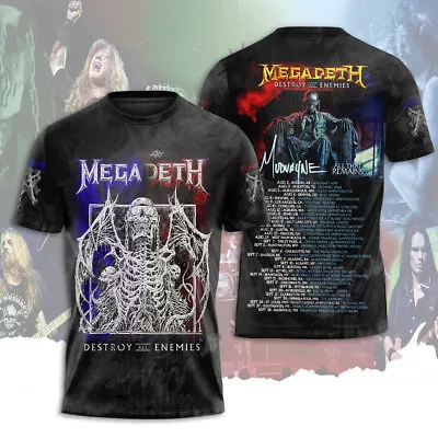 Buy Megadeth Rock Band Announces Destroy All Enemies US Tour 2024 T-shirt Hoodie • 25.20£