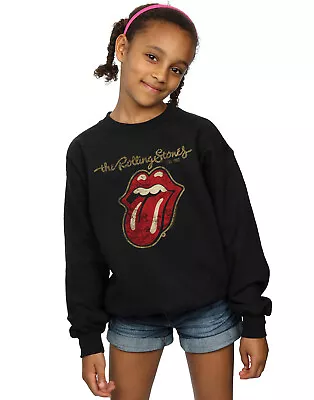 Buy Rolling Stones Girls Plastered Tongue Sweatshirt • 15.99£