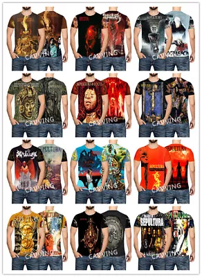 Buy SEPULTURA  Rock 3D Print Fashion Casual Short Sleeves T-shirts For Women/men • 13.19£