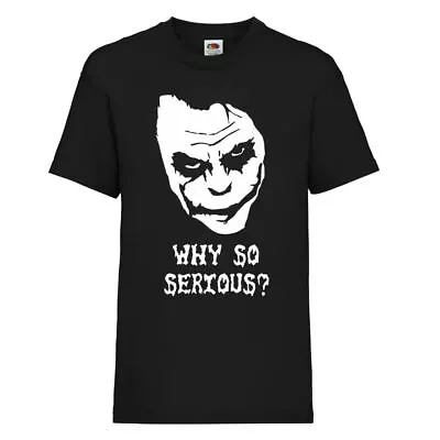 Buy Adults Kids Unisex Halloween Joker Why So Serious Movie Inspired T-Shirt Tee Top • 7.99£