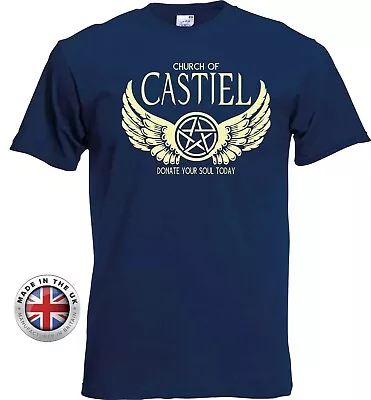 Buy Supernatural CASTIEL  Donate You Soul  T Shirt Unisex+ladies Fitted Black Tshirt • 14.99£
