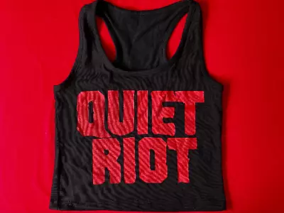Buy Quiet Riot Womens Tank Top Crop Shirt Girls Heavy Metal Hair 80s Twisted Sister • 29.82£