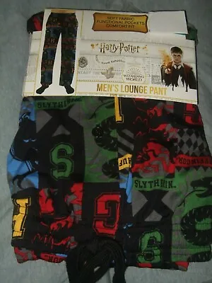 Buy Harry Potter Hogwarts Gryffindor Hufflepuff Slytherin Wand Pajamas Lounge Pants • 18.66£