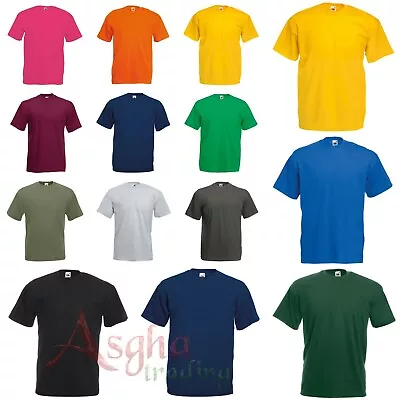 Buy Mens Original Plain T Shirt Fruit Of The Loom 100% Cotton Short Sleeve Blank Tee • 4.99£