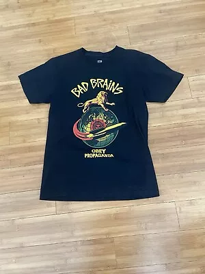Buy Obey Propaganda X Bad Brains Rocket Men Black T-shirt Size S • 15.52£