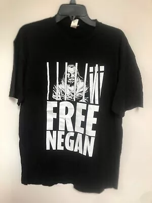 Buy Free Negan The Walking Dead Black T Shirt Adult Large 100% Cotton Extremely Rare • 9.99£