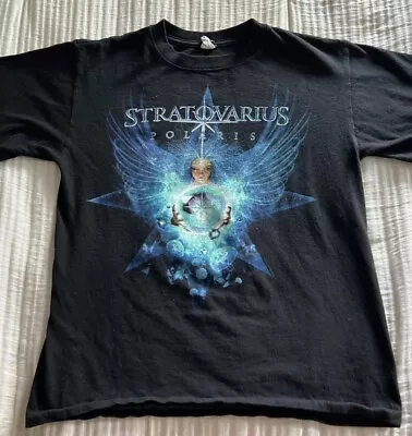 Buy Remake 2 Sided Stratovarius Polaris 2009 Tour T-Shirt Polaris  TE7088 • 31.68£