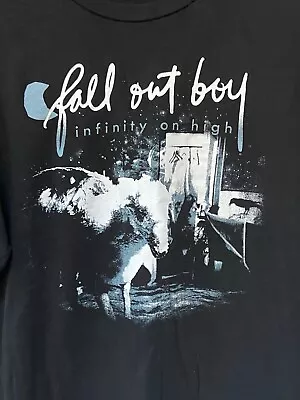 Buy Fall Out Boy Black T Shirt  Infinity On High  No Size Or Mat Tag Concert • 16.80£