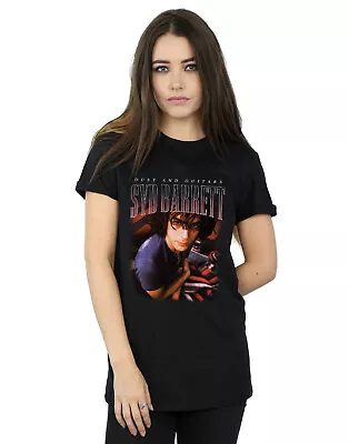 Buy Syd Barrett Women's Dust And Guitars Homage Boyfriend Fit T-Shirt • 15.99£