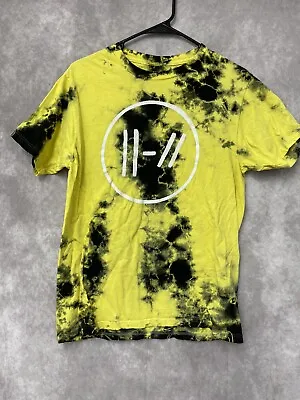 Buy 21 Pilots Black & Yellow Tie Dye Tee-Shirt Men's Size Medium • 10.44£