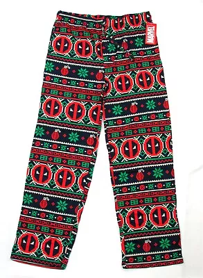 Buy Deadpool Fair Isle Knit Sleep Pants Men's Sleepwear Marvel XL 100% Cotton • 11.40£