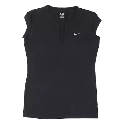 Buy NIKE Athletic Dept Womens T-Shirt Black V-Neck M • 7.99£