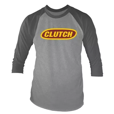 Buy Clutch - Classic Logo (Grey Marl/Charcoa (NEW MENS 3/4 SLEEVED BASEBALL T-SHIRT) • 11.69£