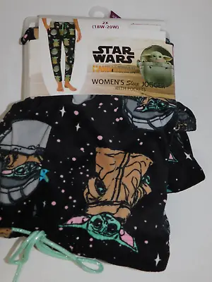Buy Star Wars Yoda 2X 18W-20W Womens Sleep Jogger Pants W/ Pockets Pajamas • 15.41£
