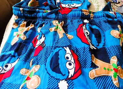 Buy Sesame Street Cookie Monster Holiday Gingerbread Sleep Pants/Pajamas Size 4XL • 23.34£