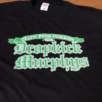 Buy Dropkick Murphys T Shirt Celtic Punk Invasion Tour 2015 Band Size XL Black UK • 54.95£