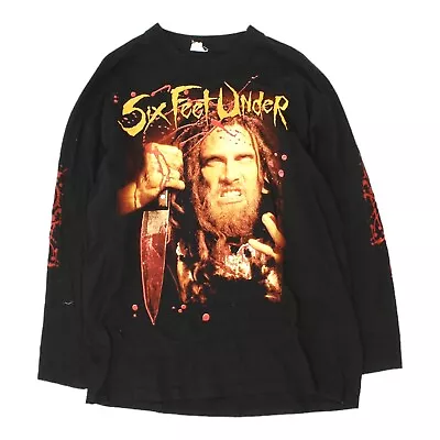 Buy Six Feet Under Mens Black Long Sleeve Tshirt | Vintage Death Metal Band Tee VTG • 63.71£