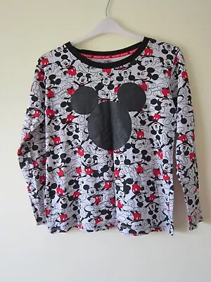 Buy Primark Size S 10 12 Mickey Mouse Grey Pj Top Pyjamas Pajamas Tee Tshirt • 4.99£