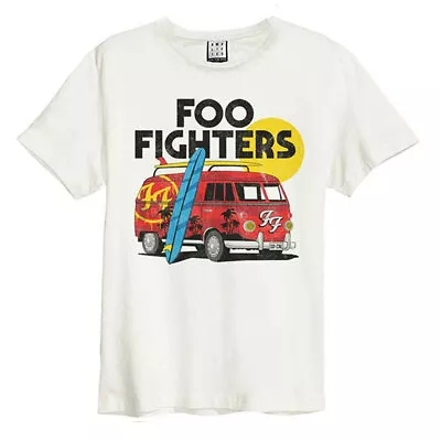 Buy Foo Fighters VW Camper Van Amplified White Medium Unisex T Shirt New • 22.99£