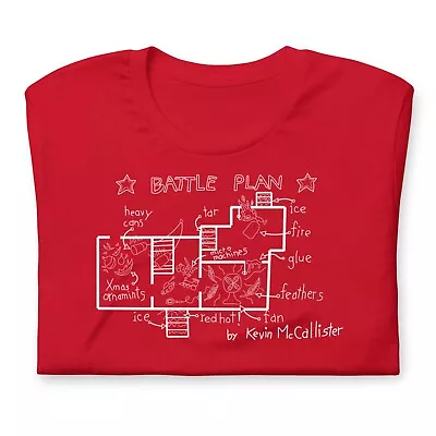 Buy Home Alone Battle Plan Line Artwork T-Shirt- Various Colours #kevin #homealone • 21.99£