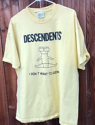 Buy Vintage Descendents T Shirt XL I Dont Want To Grow Up Punk 80s/90s Hanes Comfort • 126.04£