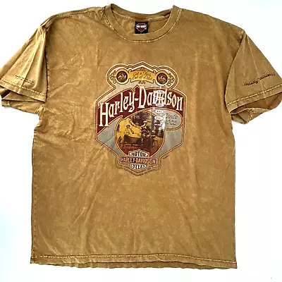 Buy Harley Davidson Beartooth Billings MT Shirt Men's 2XL 2008 Mineral Wash NWT New • 35.47£