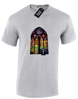 Buy Stained Glass Church Banksy Art Mens T-shirt Urban Classic Retro Graffiti Top • 8.99£