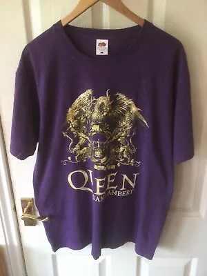Buy Queen & Adam Lambert Rhapsody Tour  2022 T Shirt Large 44” Chest Mauve Excellent • 12.99£