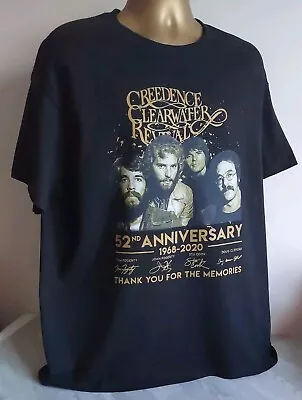 Buy Rare Creedence Clearwater Revival 52nd Anniversary 1968-2020 T-Shirt- Men's XL • 34.95£
