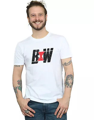 Buy Marvel Men's Black Widow Movie Initial Logo T-Shirt • 13.99£