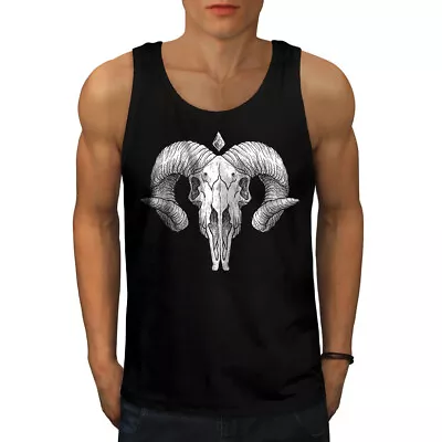 Buy Wellcoda Satan Horns Skull Mens Tank Top • 17.99£
