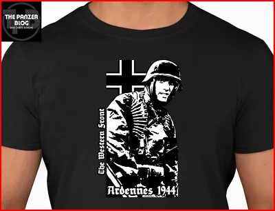 Buy Ardennes Front 1944 T-Shirt WWII German Soldier • 20.50£