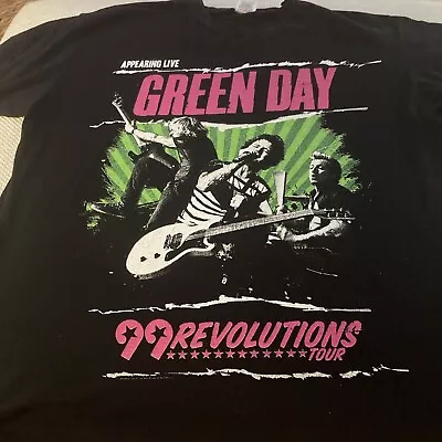 Buy Tour Tee Green Day 99 Revolutions Tour T Shirt Size Large • 30£