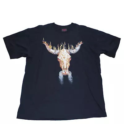 Buy Vintage WWF The Rock T Shirt Mens XL Black 2000 WWE Wrestling Brahma Bull • 47.99£