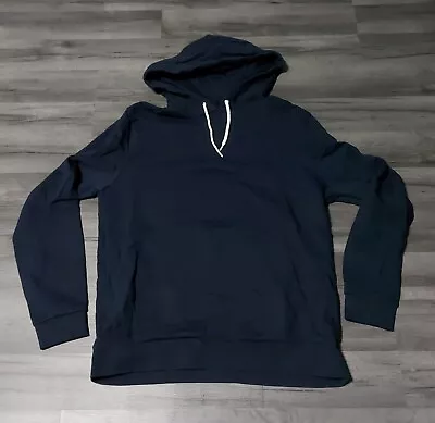 Buy (UK - M) ASOS Men's Pullover Lightweight Hoodie In Navy (French Terry) • 5.99£