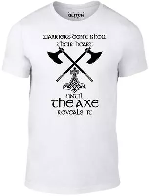 Buy Warriors Don't Show Their Heart T-Shirt - Funny T Shirt Vikings Norse Retro Film • 15.99£