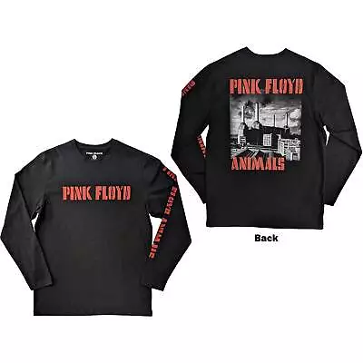 Buy Pink Floyd Unisex Long Sleeve T-Shirt: Animals B&W (Back & Sleeve Print) OFFICIA • 24.94£