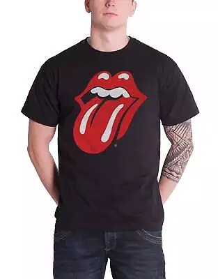 Buy The Rolling Stones T Shirt Classic Tongue Band Logo Official Mens New Black M • 16.95£