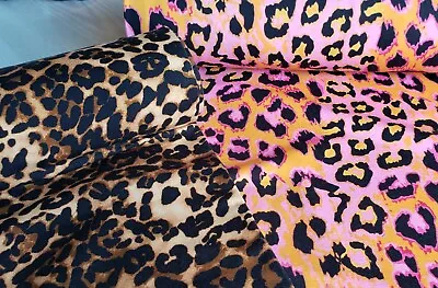 Buy Cheetah Spots French Terry Jersey Fabric Print Sweatshirt Cotton Hoodie • 7.90£