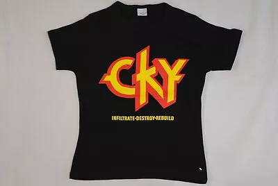 Buy Cky Infiltrate Destroy Rebuild Logo Ladies Skinny T Shirt New Official Band Rare • 10.99£
