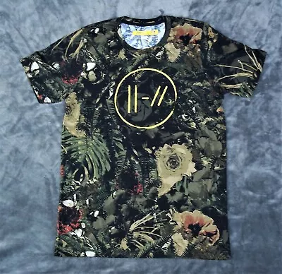 Buy 21 Pilots Bandito Concert Tour Floral Print T-shirt Medium New Unisex Camo 2018 • 14£