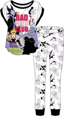 Buy Ladies Disney Villains Character S/Sleeve Top & Lounge Pant Pyjama Set - 8-10 • 15.95£