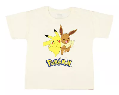 Buy Pokemon Girl's Pikachu And Eevee Kids Graphic Short Sleeve T-Shirt • 11.66£