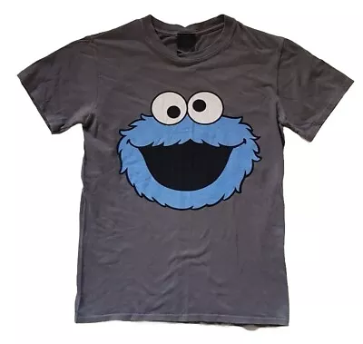 Buy Vintage SESAME STREET Cookie Monster T Shirt Womens S Grey 2012 • 8.95£