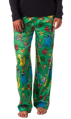 Buy Sesame Street Women's Christmas Elmo Cookie Monster Sleep Pajama Pants • 25.91£