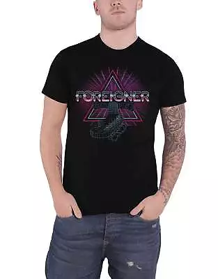 Buy Foreigner T Shirt Neon Guitar Band Logo New Official Mens Black XXL • 16.95£