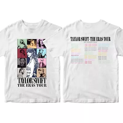 Buy New Adults Kids Taylor Eras Tour 2024 Dates T-Shirt Music Fan Concert Gig Top UK • 10.99£