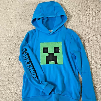 Buy Minecraft Hoodie Turquoise Blue Reversible Sequin Creeper Motif Age 12 From NEXT • 4£